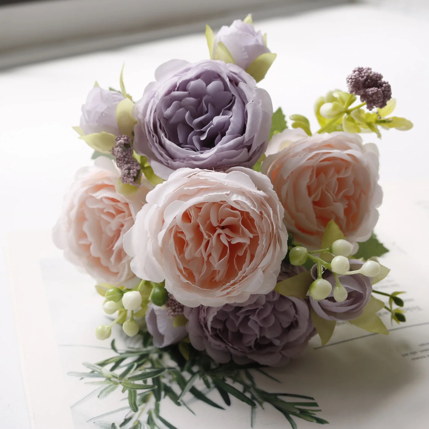 Artificial Peony Rose Bouquet